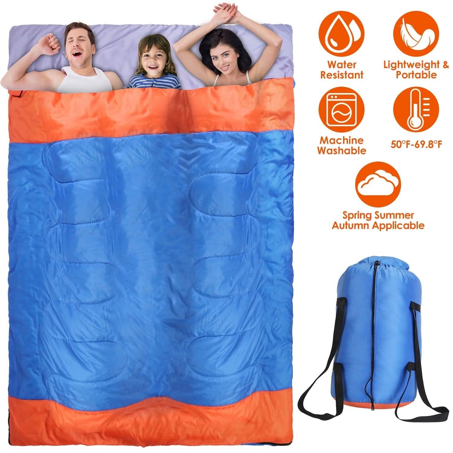Wasserabweisender Camping Baumwoll-Inlet Schlafsack mit Packsack