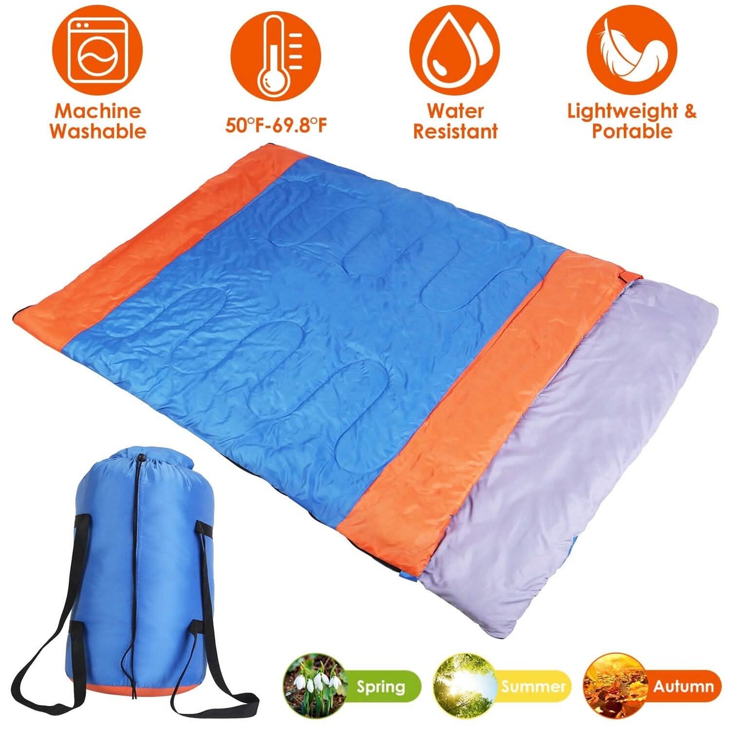 Wasserabweisender Camping Baumwoll-Inlet Schlafsack mit Packsack