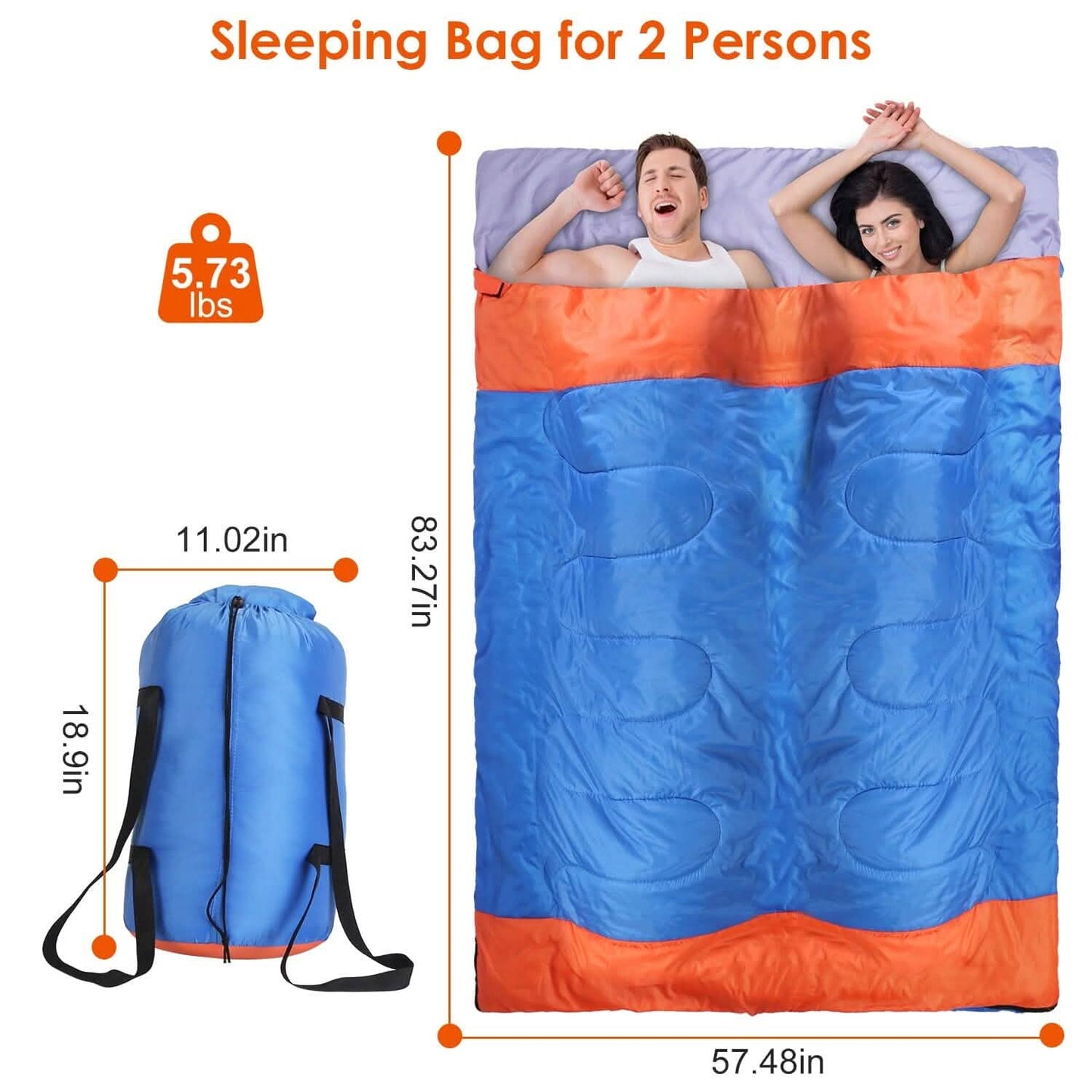 Wasserabweisender Camping Baumwoll-Inlet Schlafsack mit Packsack