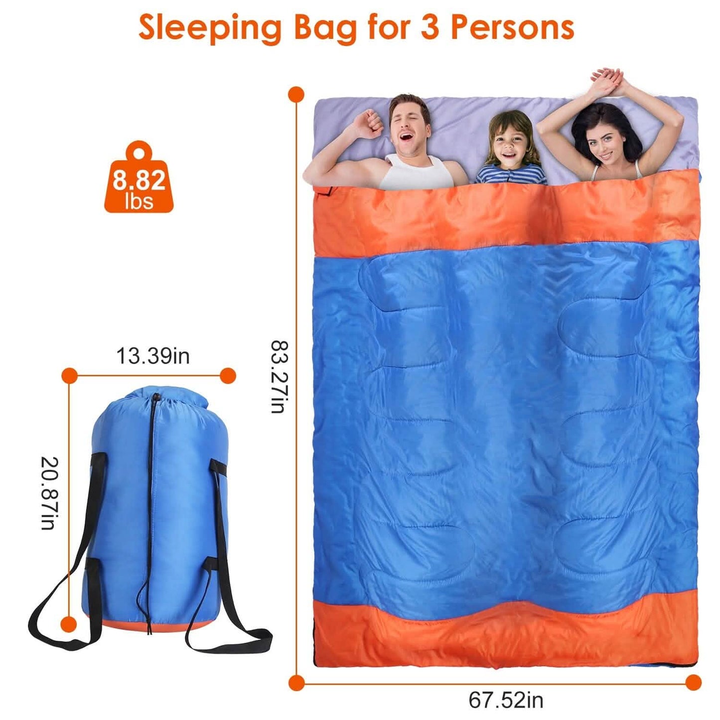 Wasserabweisender Camping Baumwoll-Inlet Schlafsack mit Packsack