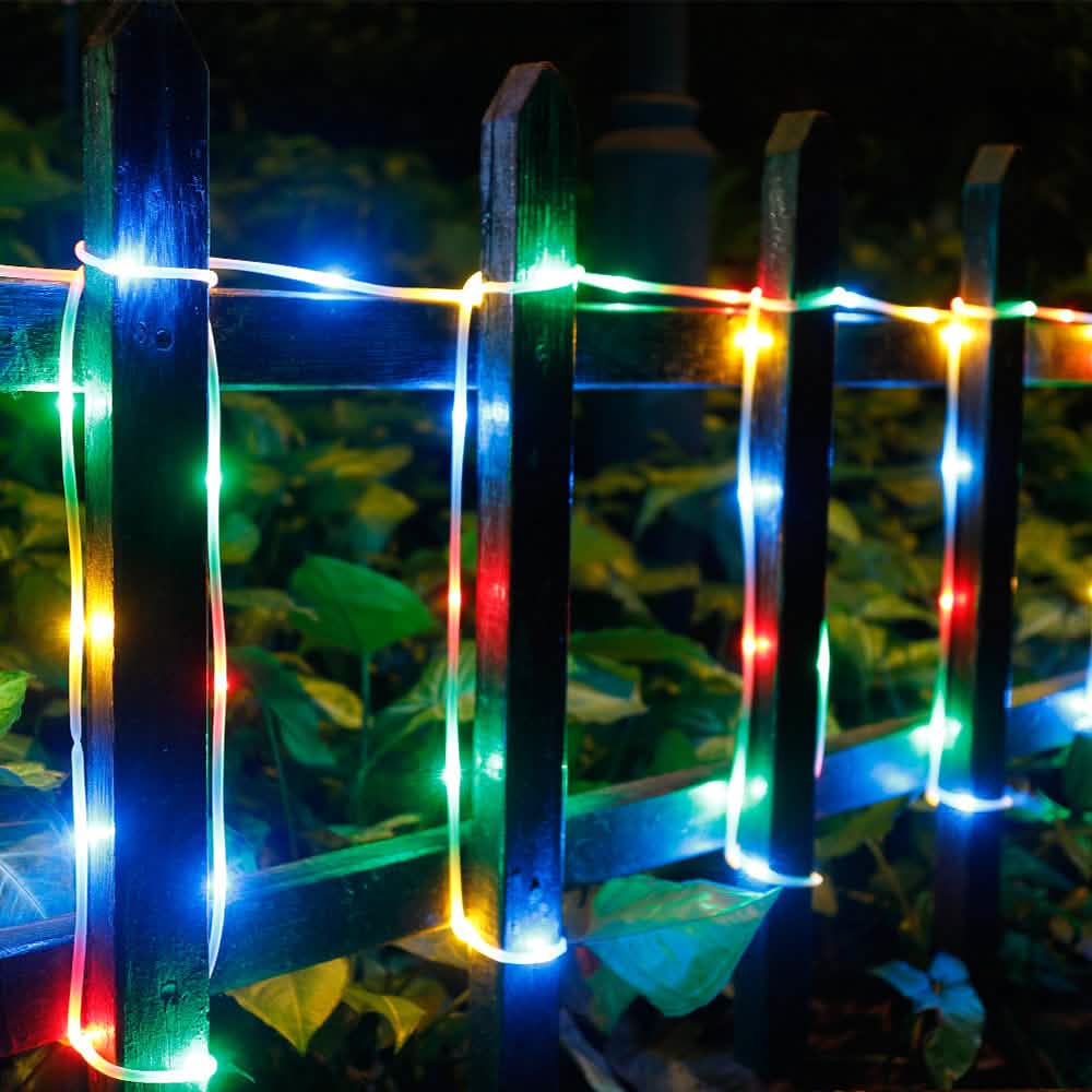 Wasserdichte 23m 200 LED Bunte Lichterkette mit Lichterschlauch