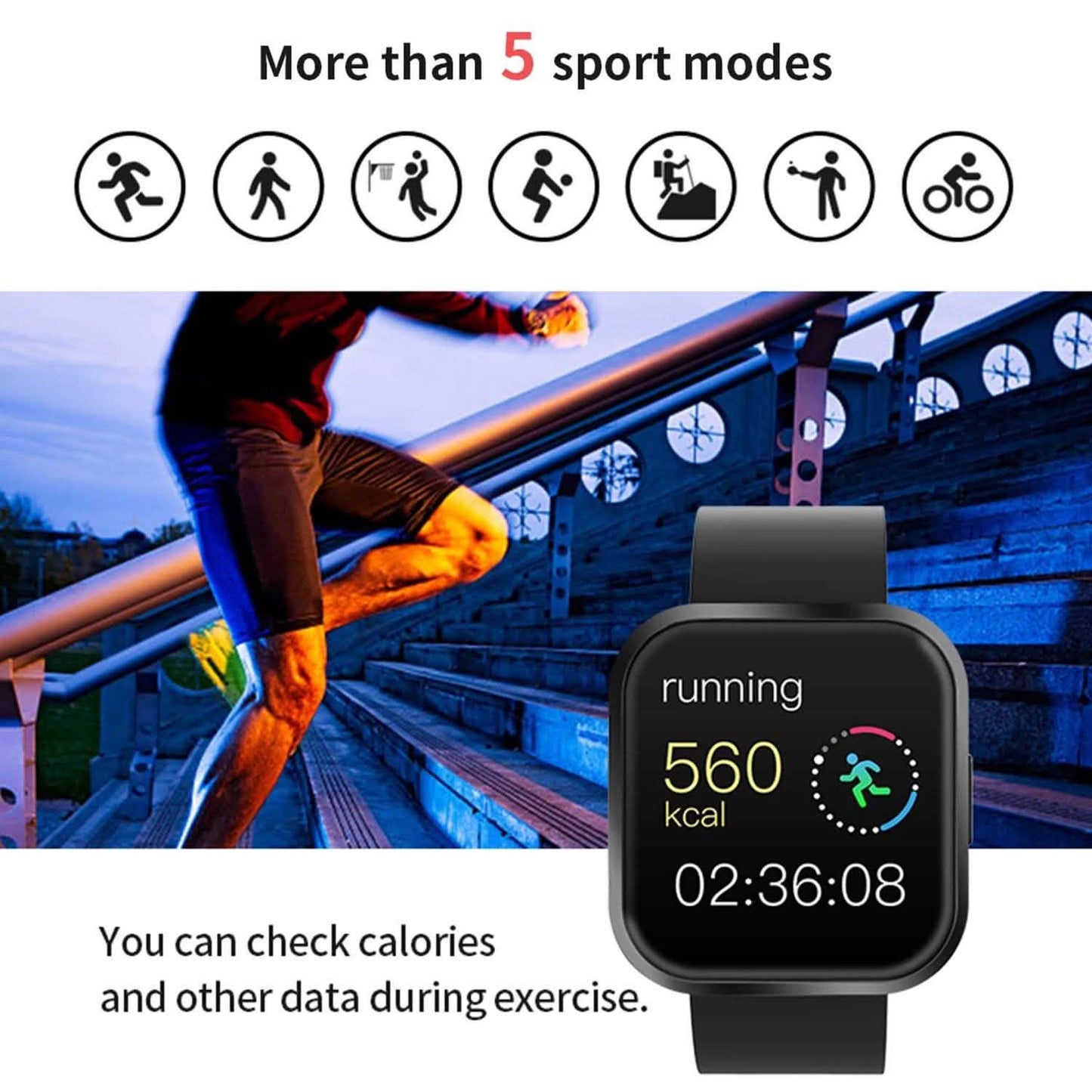 Wasserdichte Bluetooth-Smartwatch
