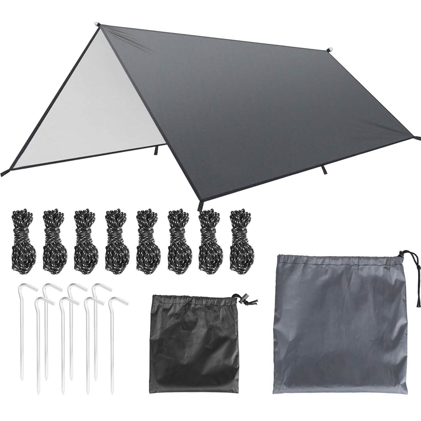 Wasserdichtes Camping-Tarp-Set Zeltüberdachung Markise Tragbares Regendach