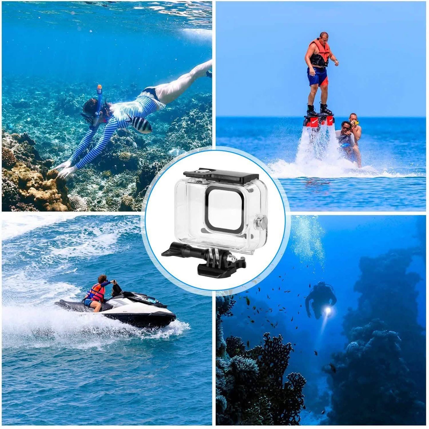 Wasserdichtes Gehäuse passend für GoPro Hero 8