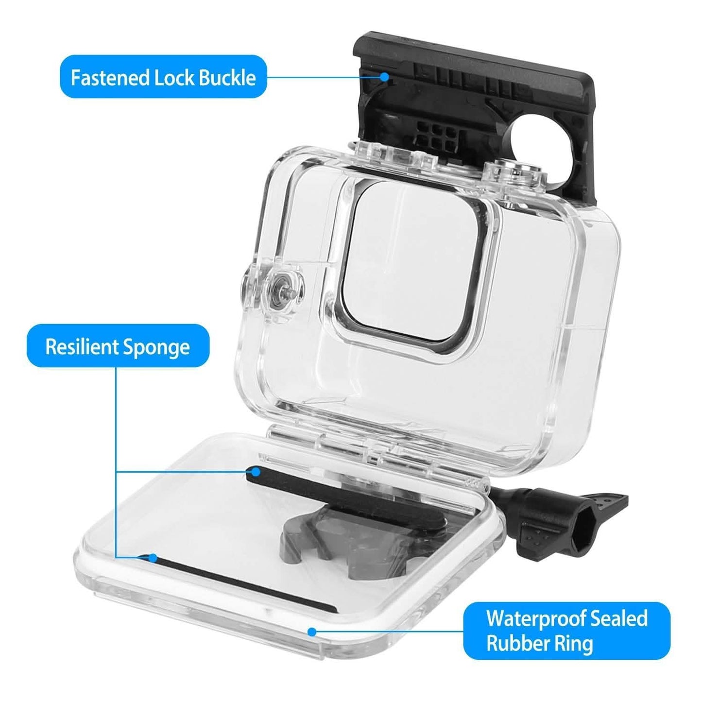 Wasserdichtes Gehäuse passend für GoPro Hero 8