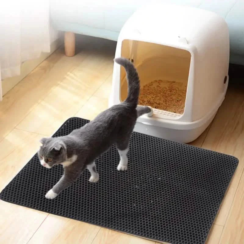 Wasserdichte EVA-Doppelschicht-Katzentoilette, Katzenstreu-Matte, Sauberer Unterlage
