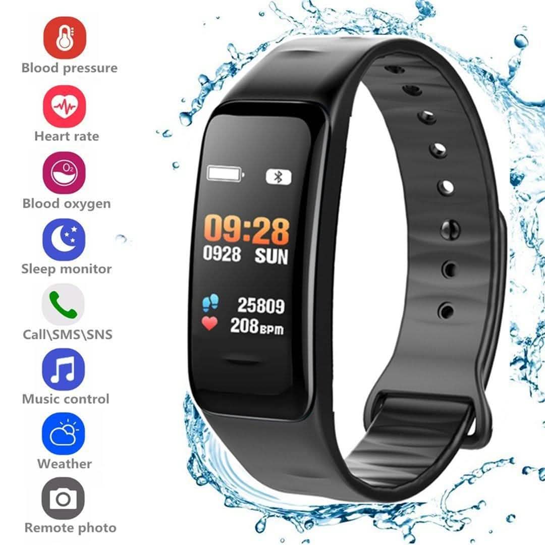 Wasserdichtes lila Smart-Armband Fitness-Tracker Gesundheitsmonitor Herzfrequenz