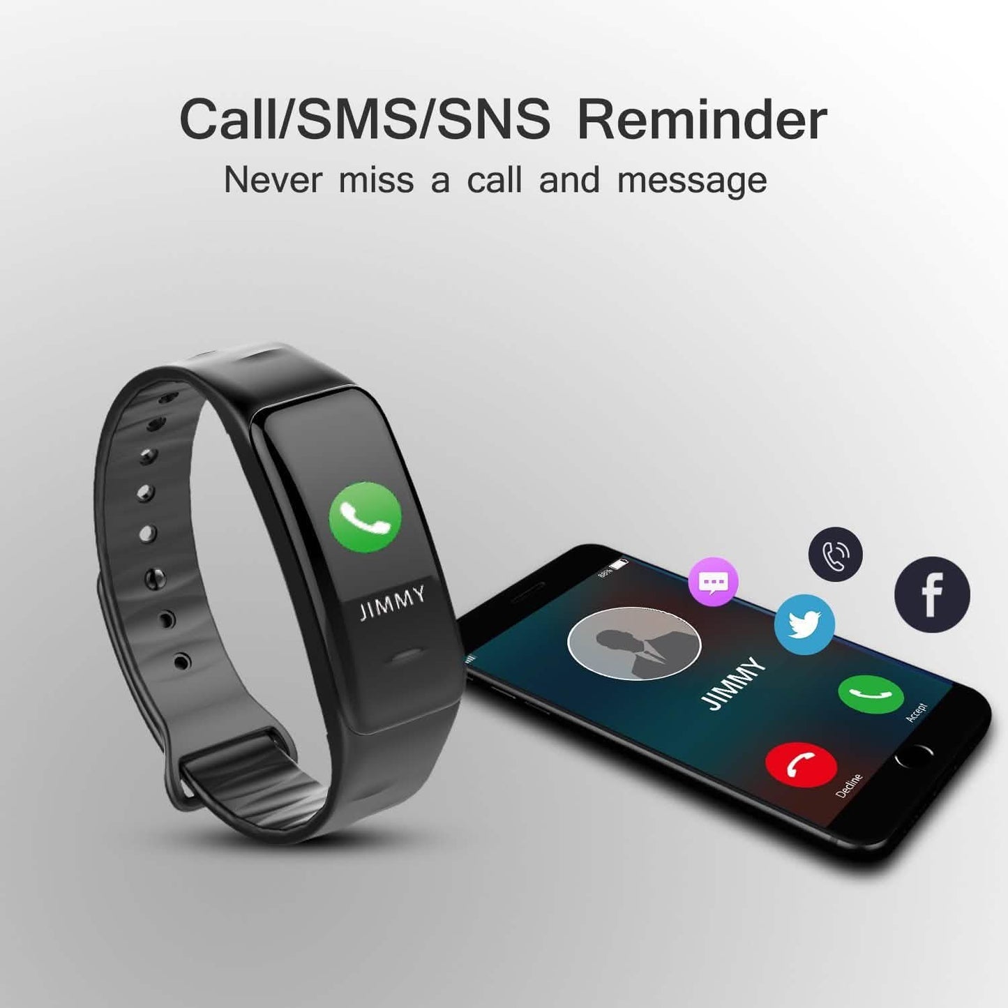Wasserdichtes lila Smart-Armband Fitness-Tracker Gesundheitsmonitor Herzfrequenz