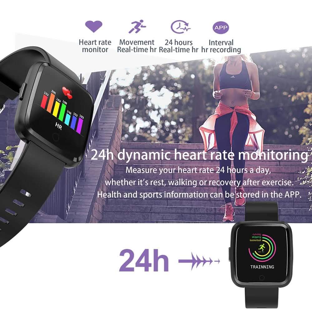 Wasserdichte Touchscreen-Uhr Herzfrequenz-Sport-Fitness-Tracker