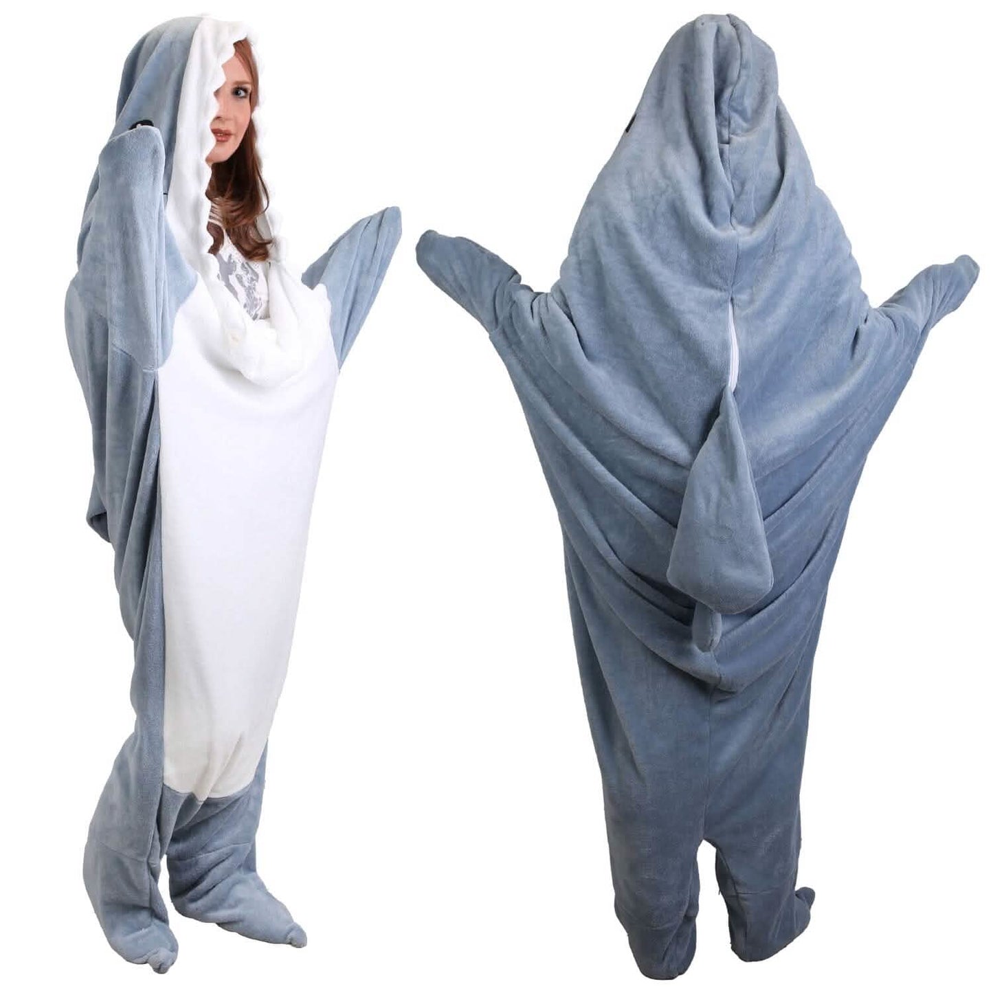 Tragbarer Hai-Schlafsack-Overall mit Reißverschluss