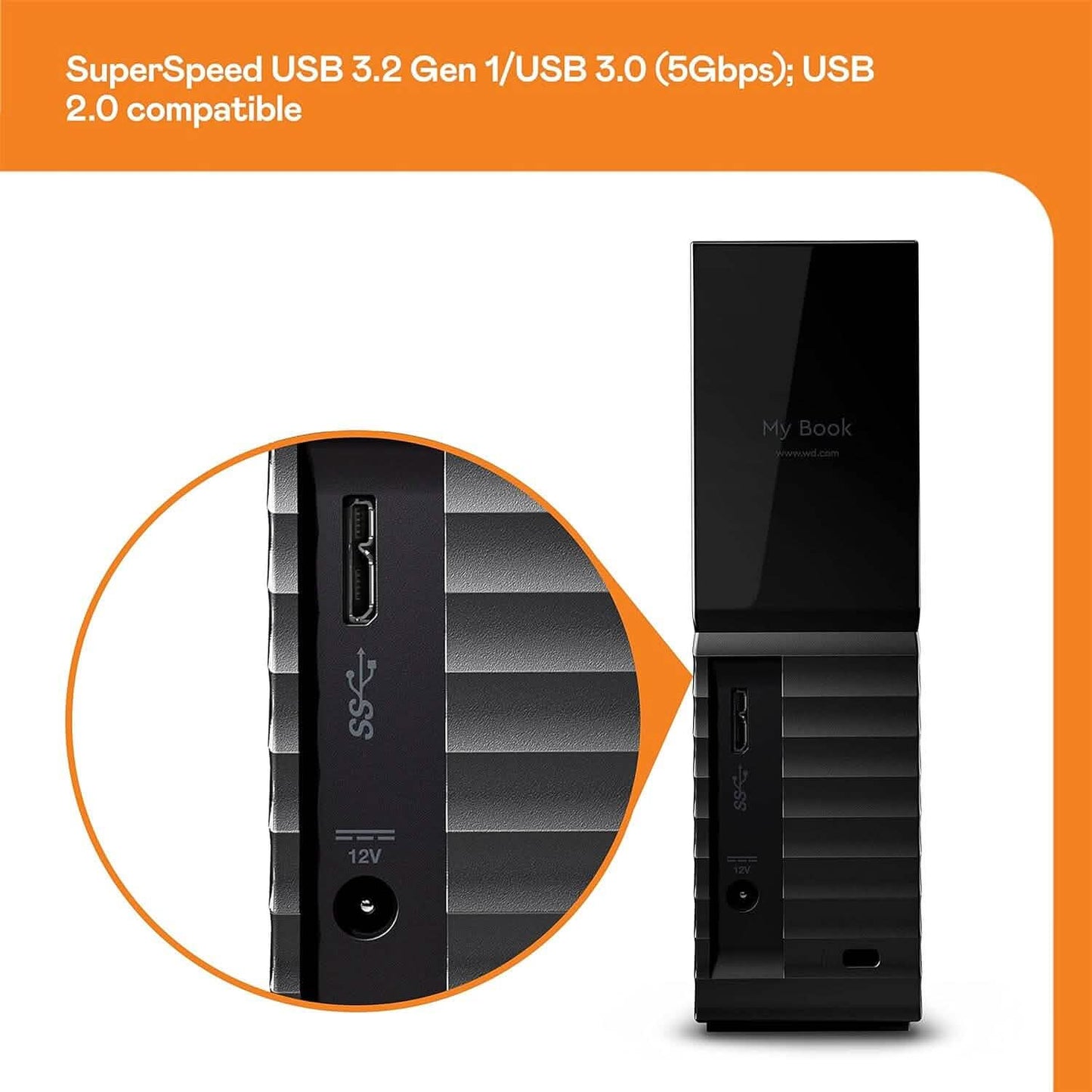 Western Digital 8TB My Book Desktop externe Festplatte (generalüberholt)