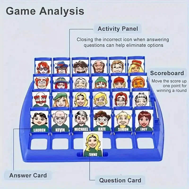 Wer bin ich, Brettspiele erraten, Lernspielzeug für den Schreibtisch