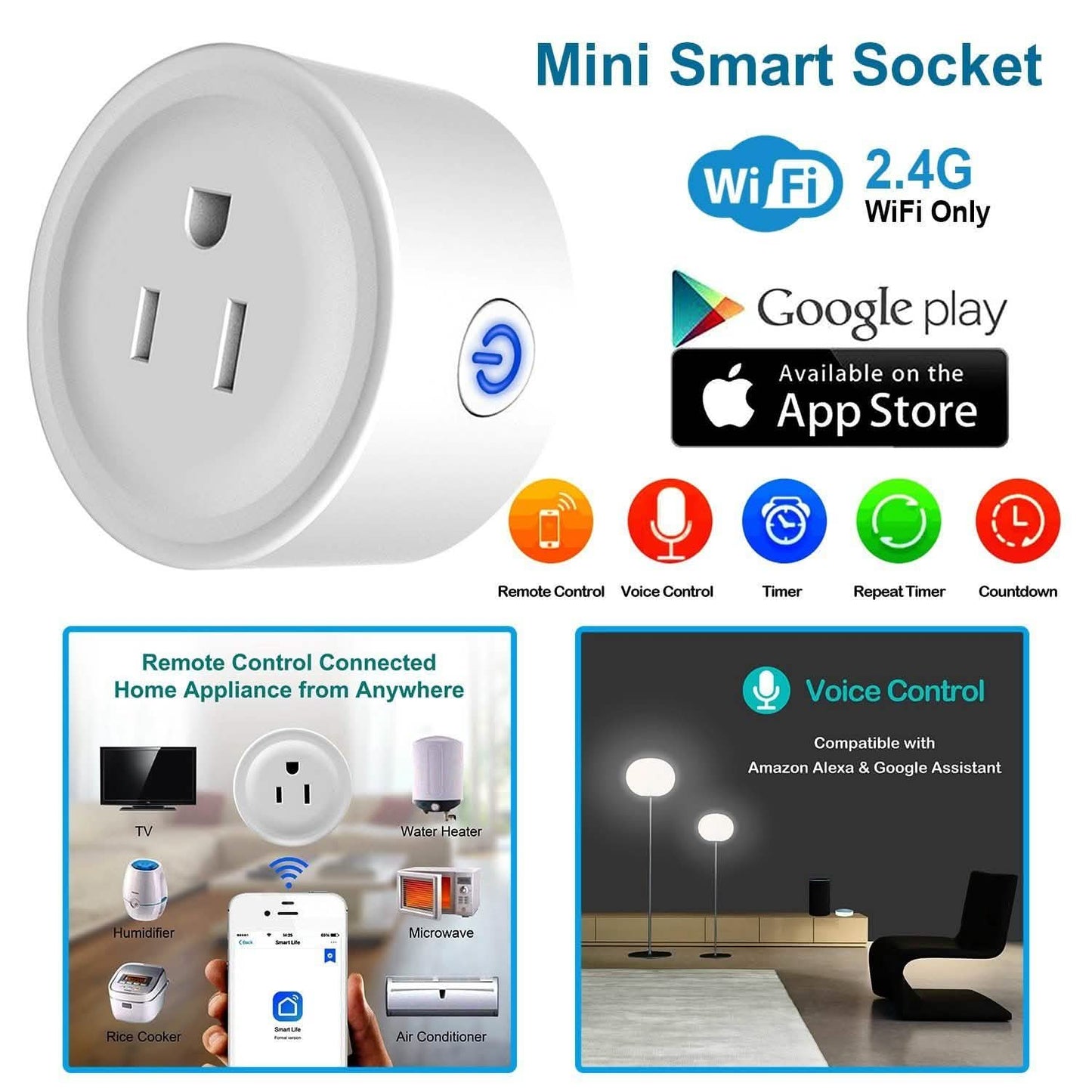 WLAN Smart Steckdosenleiste APP Steckdose Fernbedienung