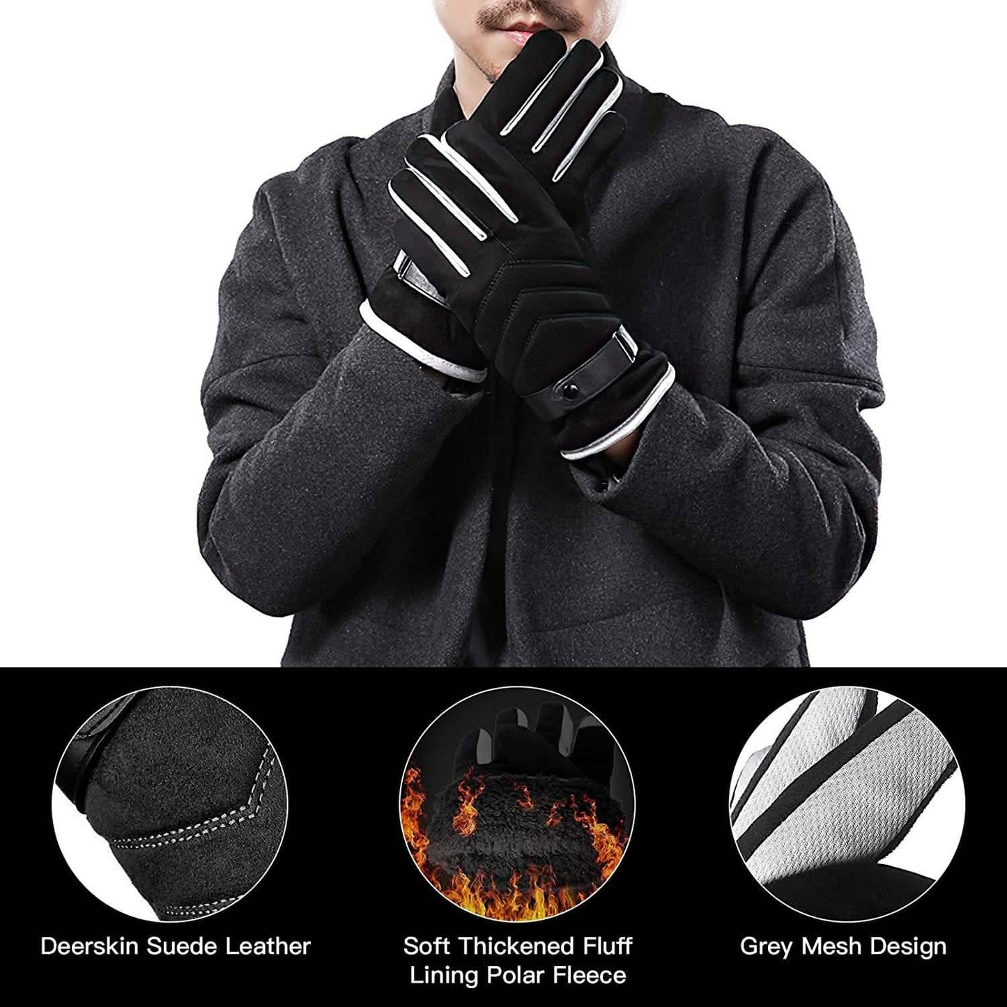 Winddichte Thermohandschuhe für kaltes Wetter Rutschfeste Handschuhe