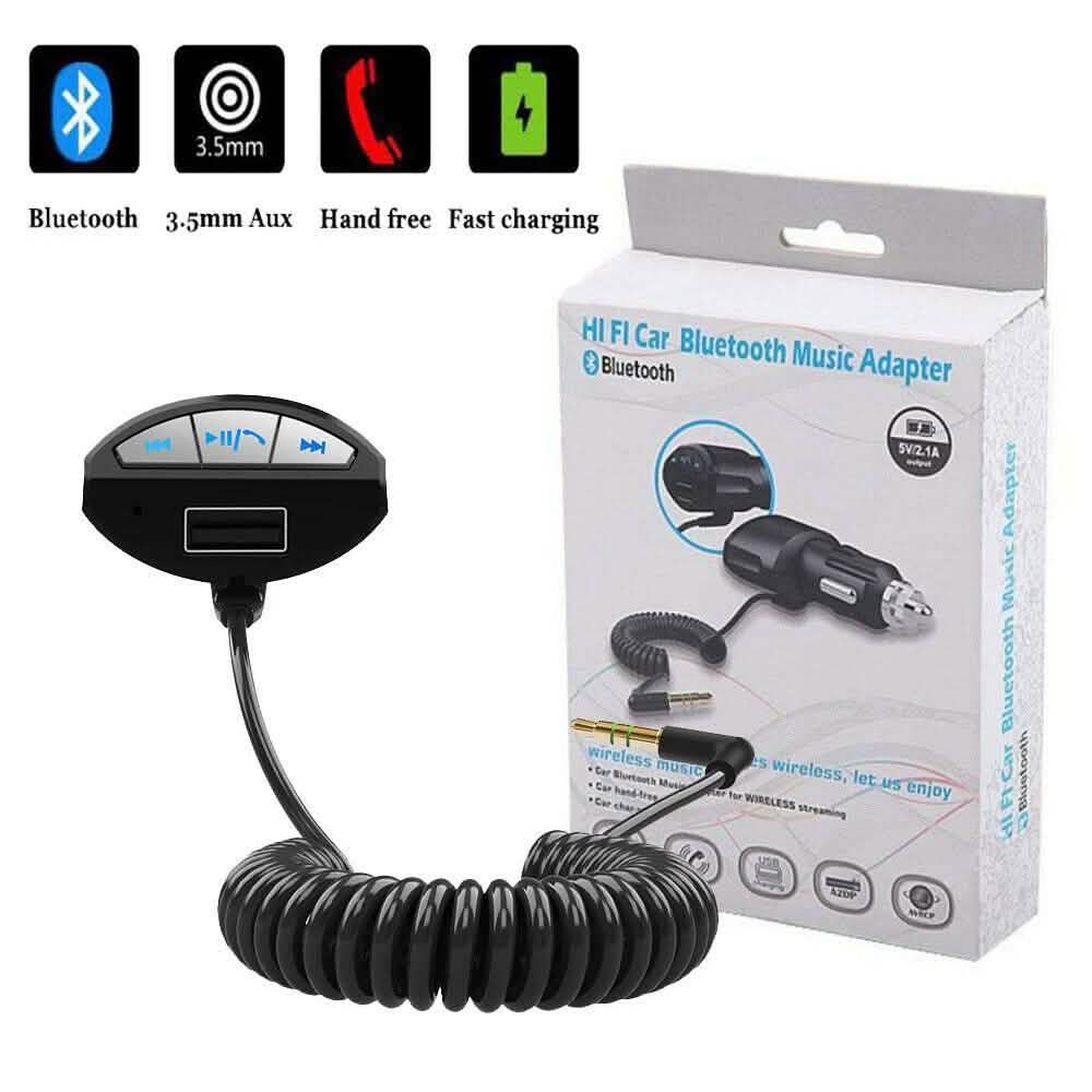 Drahtloser Bluetooth-Audioempfängeradapter für Kfz-AUX-Audioanschluss oder Kopfhörer
