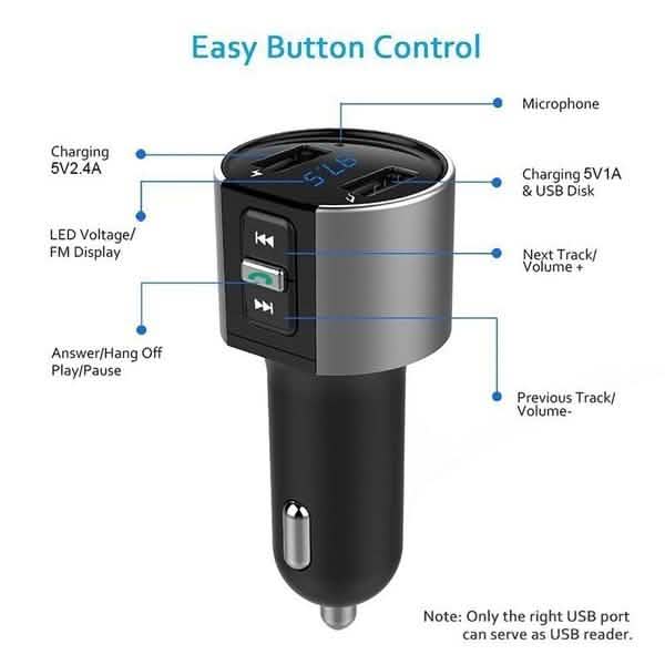 Kabelloser Auto-MP3-FM-Transmitter USB-Ladegerät
