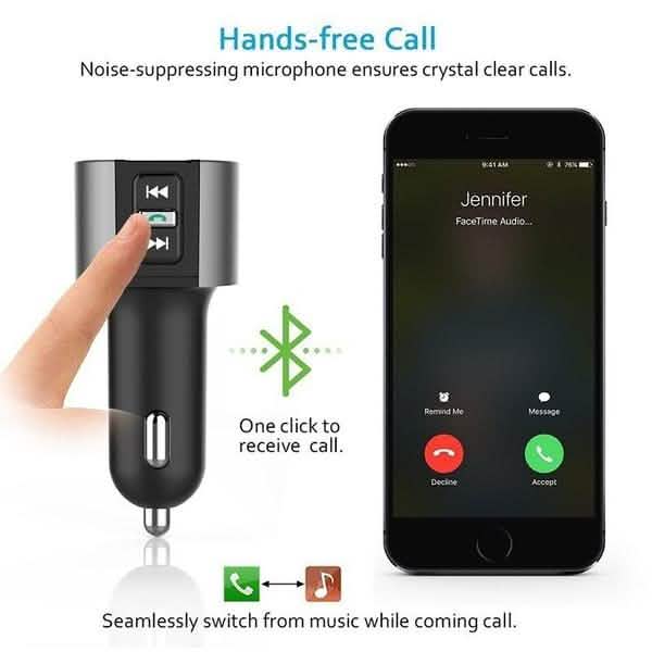 Kabelloser Auto-MP3-FM-Transmitter USB-Ladegerät