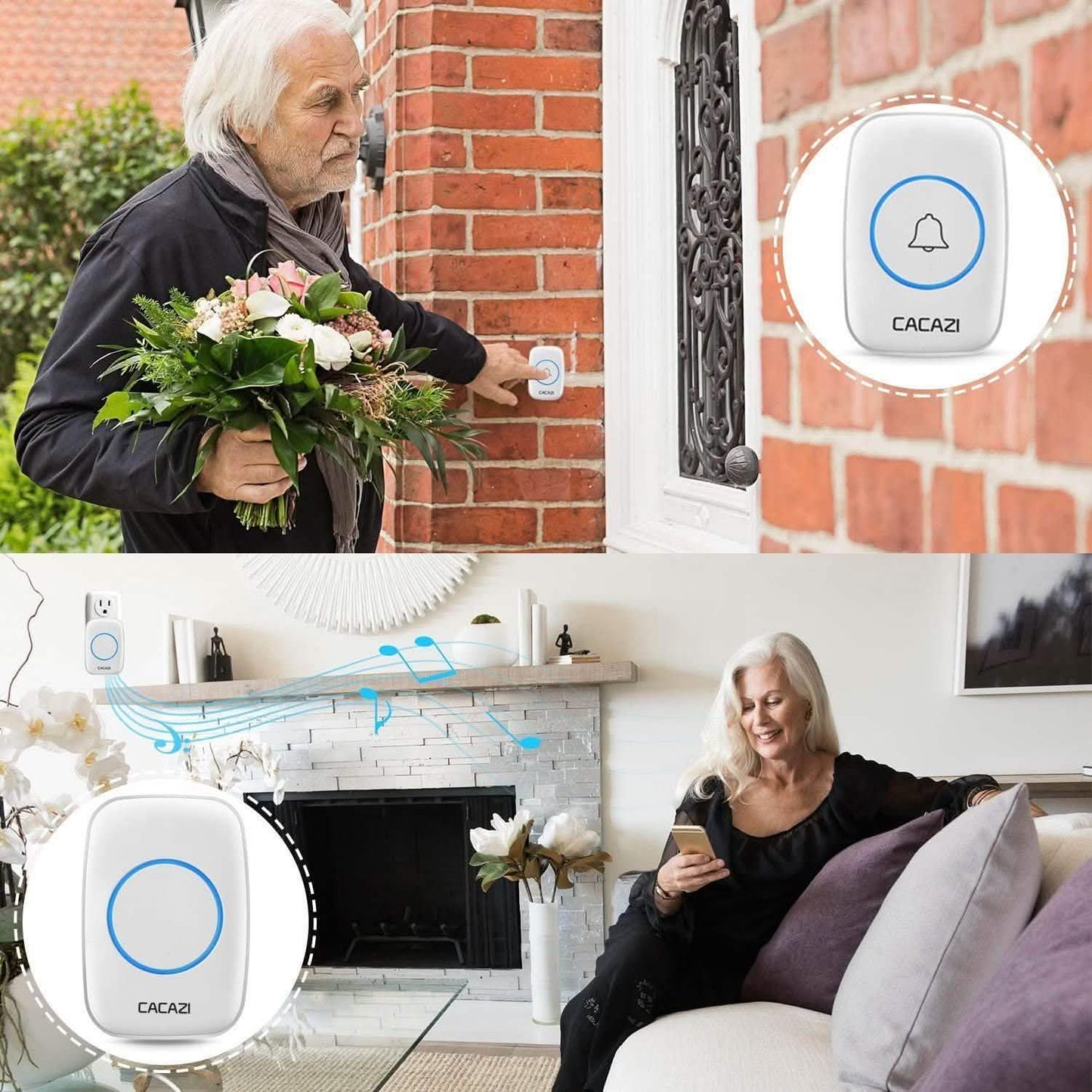 Kabellose intelligente wasserdichte Türklingel