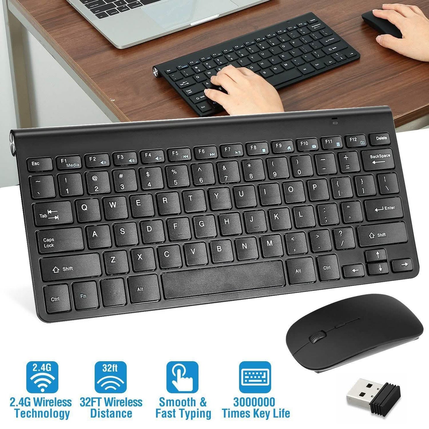 Kabellose Tastatur-Maus-Kombination