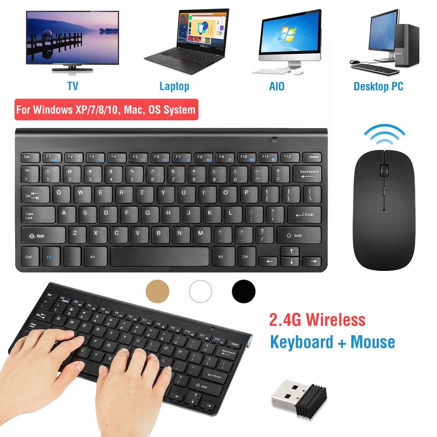 Kabellose Tastatur-Maus-Kombination