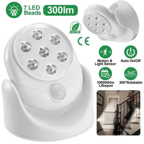 Kabelloser LED-Strahler mit 90-Grad-Bewegungssensor