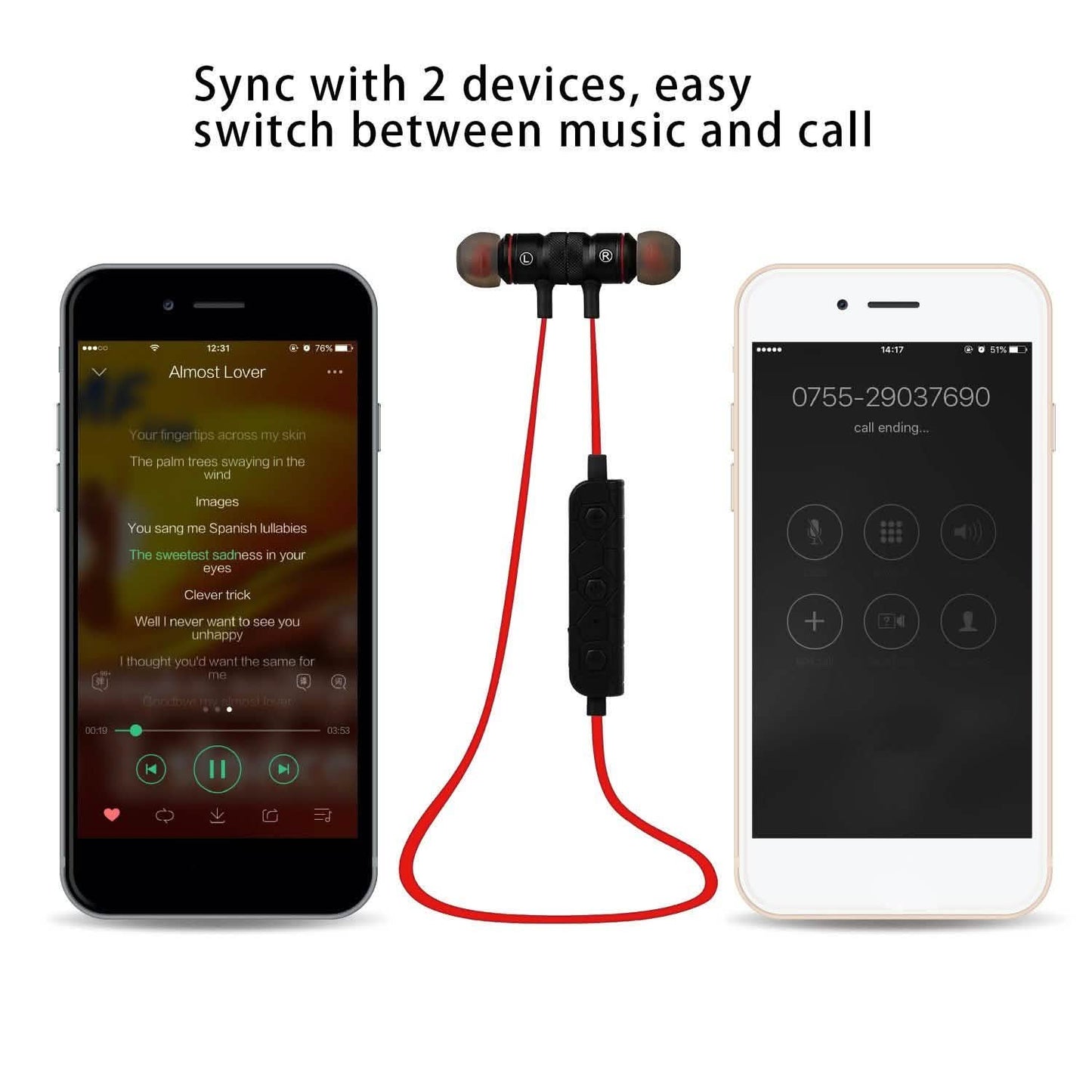 Drahtlose intelligente Sport-Stereo-Ohrhörer