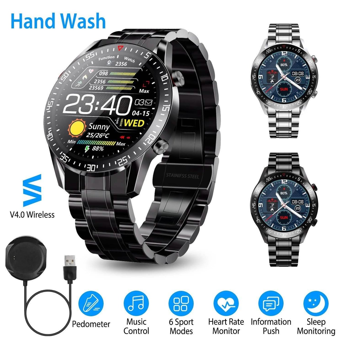 Kabellose Smartwatch Fitness-Tracker IP68 Wasserdichtes Sportarmband