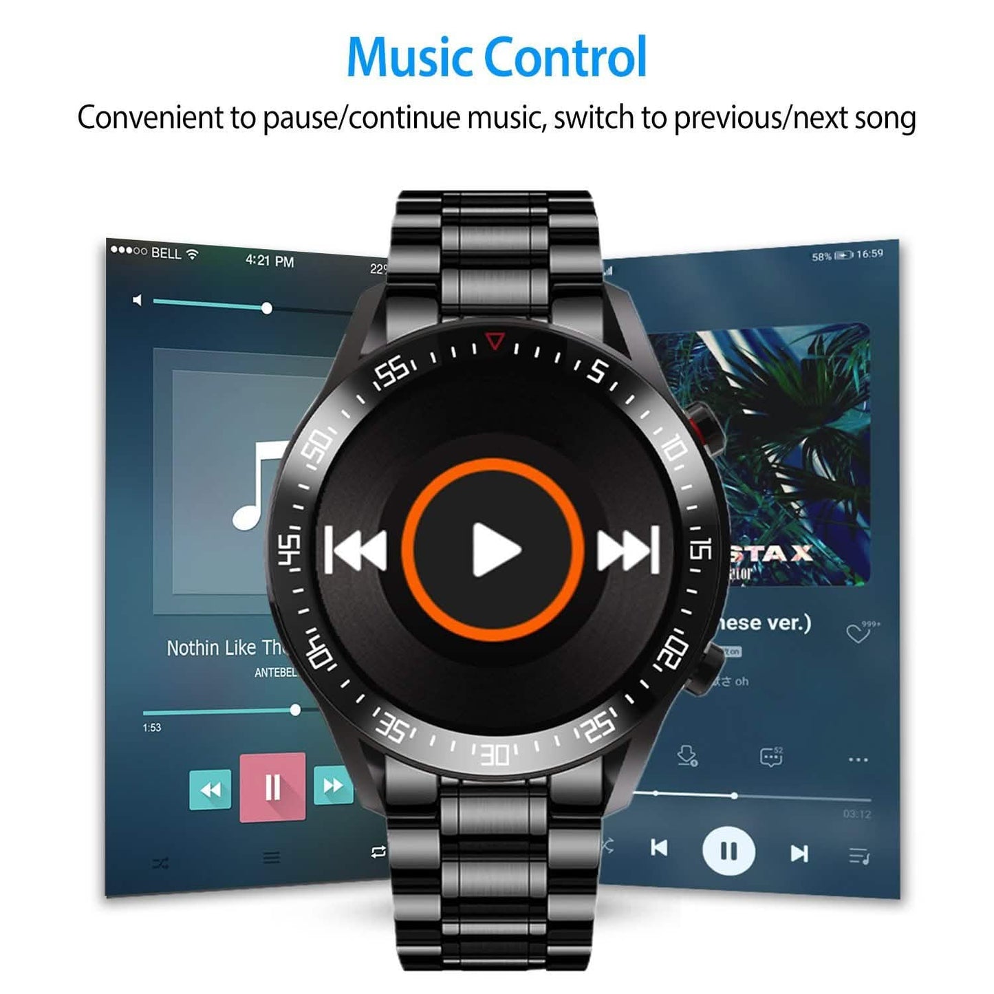 Kabellose Smartwatch Fitness-Tracker IP68 Wasserdichtes Sportarmband