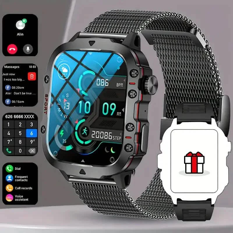 Kabellose Anruf-Fitness-KI-Sprache Outdoor 100+ Sportmodi Outdoor Smartwatch