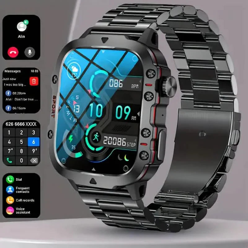 Kabellose Anruf-Fitness-KI-Sprache Outdoor 100+ Sportmodi Outdoor Smartwatch