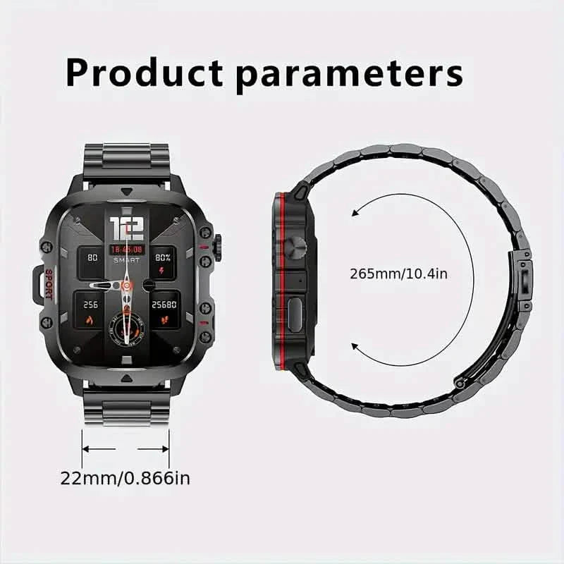 Kabellose Anruf-Fitness-KI-Sprache Outdoor 100+ Sportmodi Outdoor Smartwatch