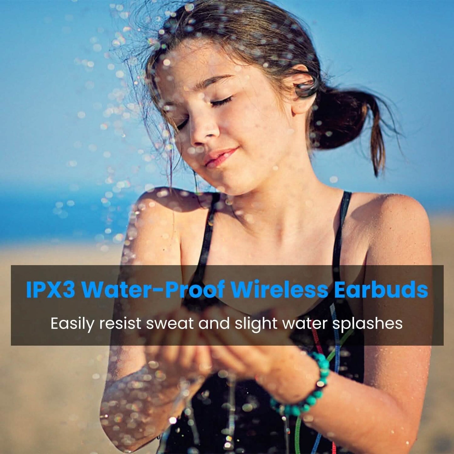 Kabellose V5.3 Open-Ear-Clip-Kopfhörer IPX3 Wasserdicht Ultra Open-Ear-Kopfhörer mit LED-Anzeige