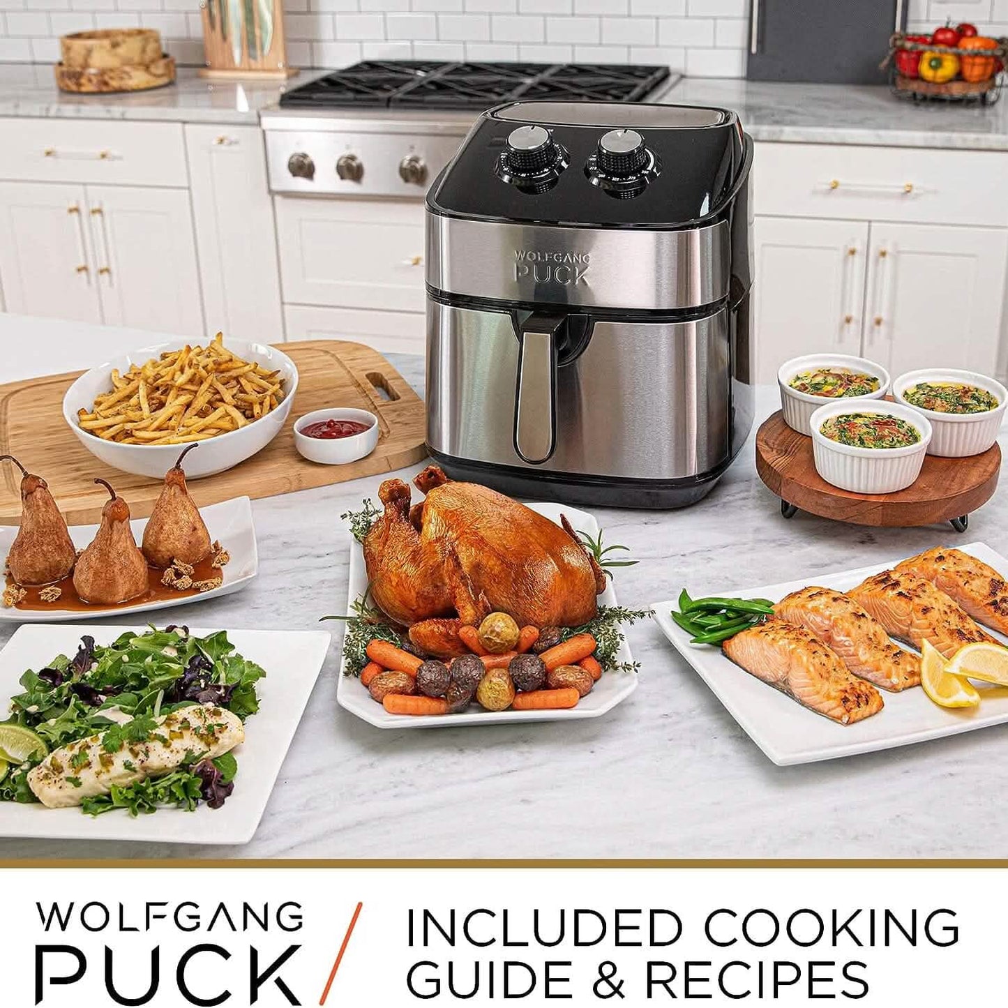 Wolfgang Puck 9.7QT Edelstahl-Heißluftfritteuse