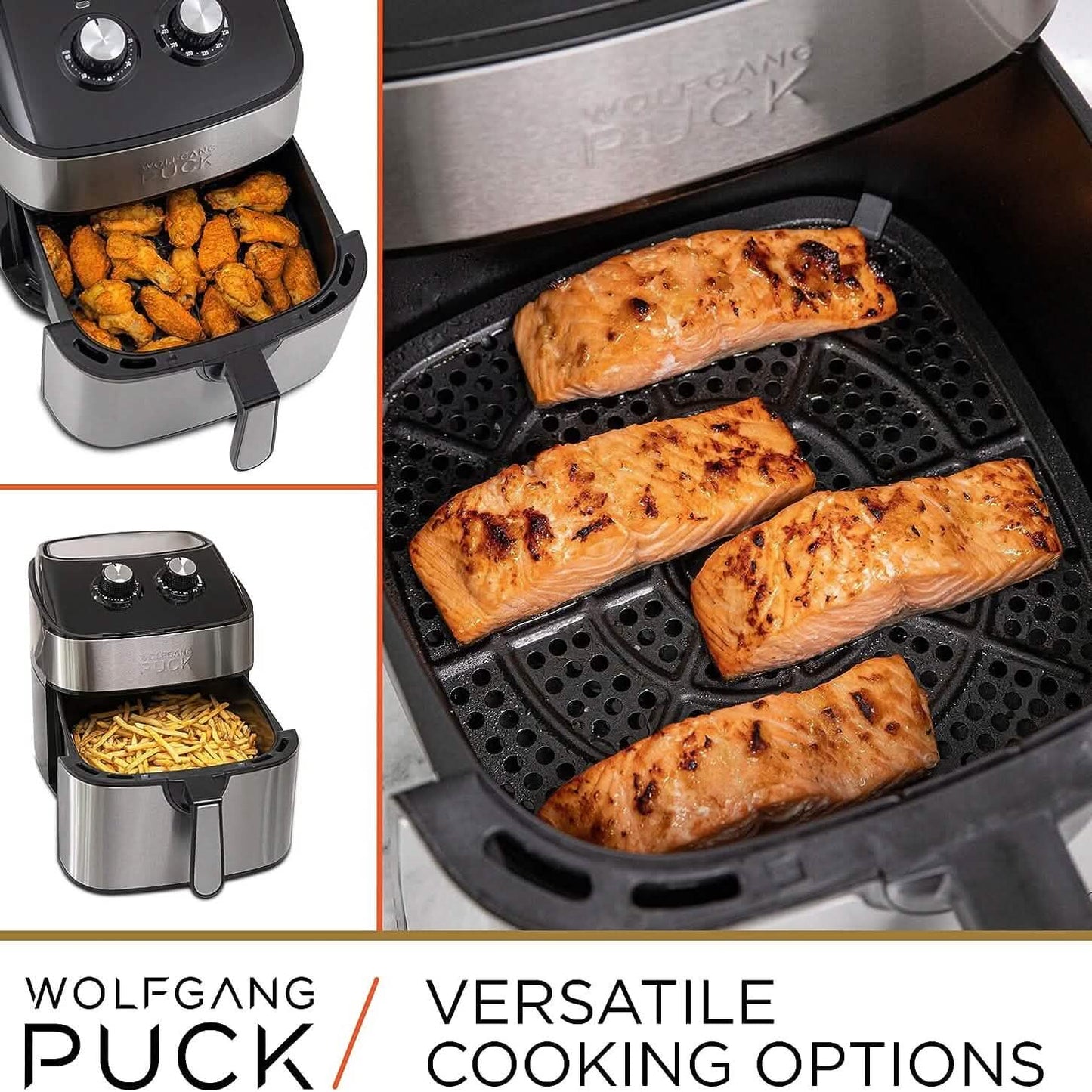 Wolfgang Puck 9.7QT Edelstahl-Heißluftfritteuse