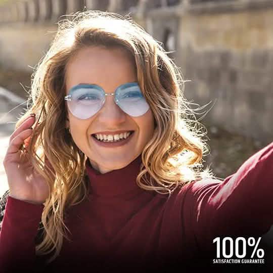 Damen-Flieger-Sonnenbrille – Polycarbonat UV 400 Verstellbare Bügel