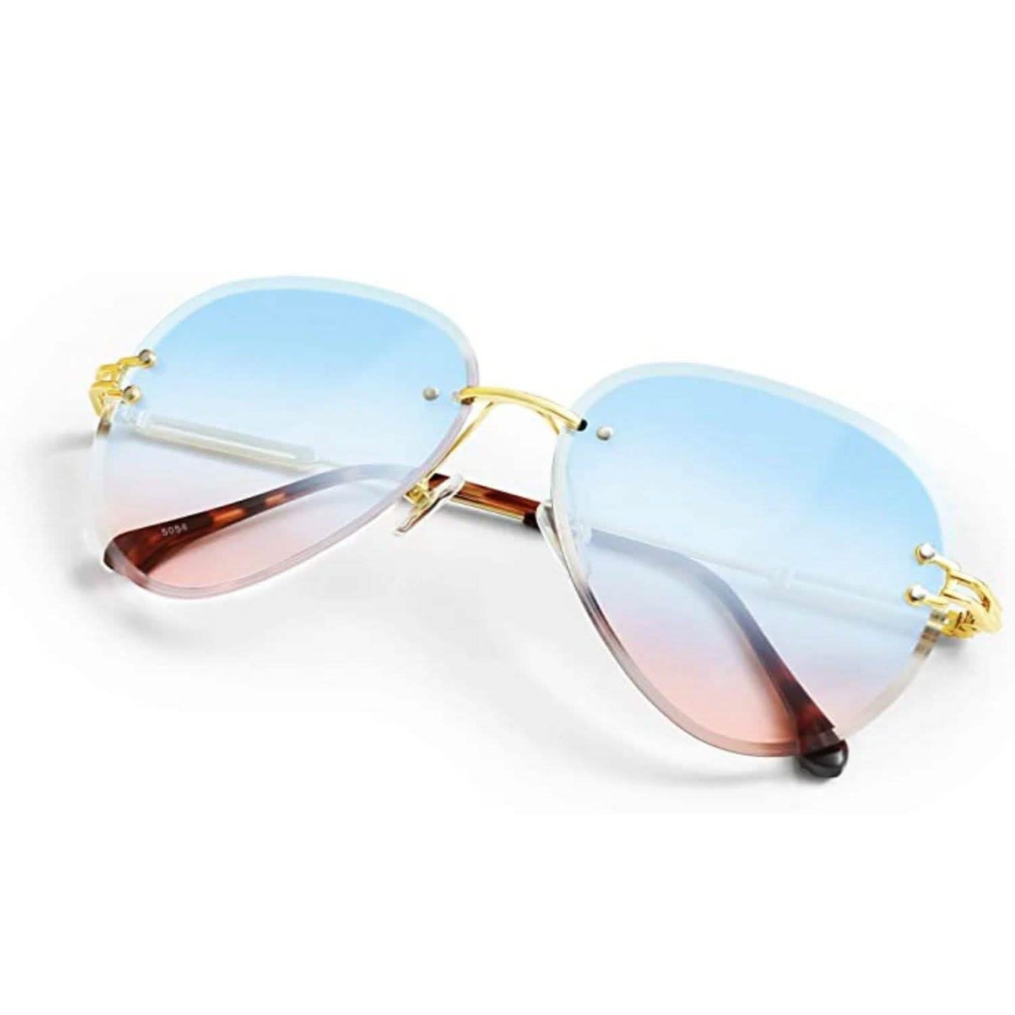 Damen-Flieger-Sonnenbrille – Polycarbonat UV 400 Verstellbare Bügel