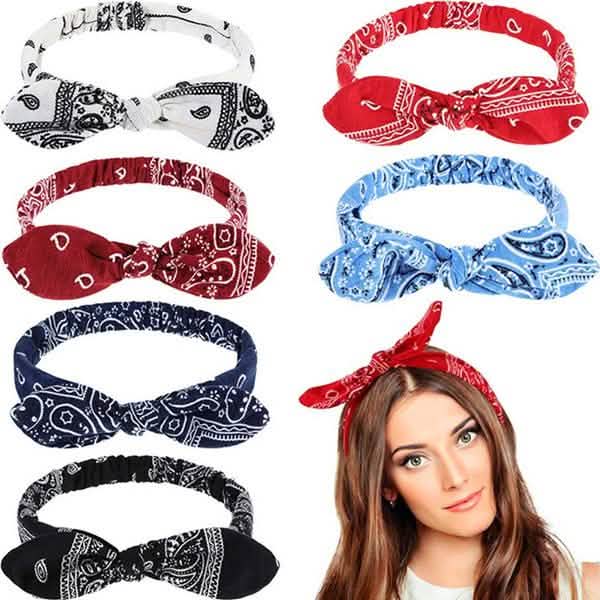 Damen Mode Süße Retro-Stirnbänder mit Print