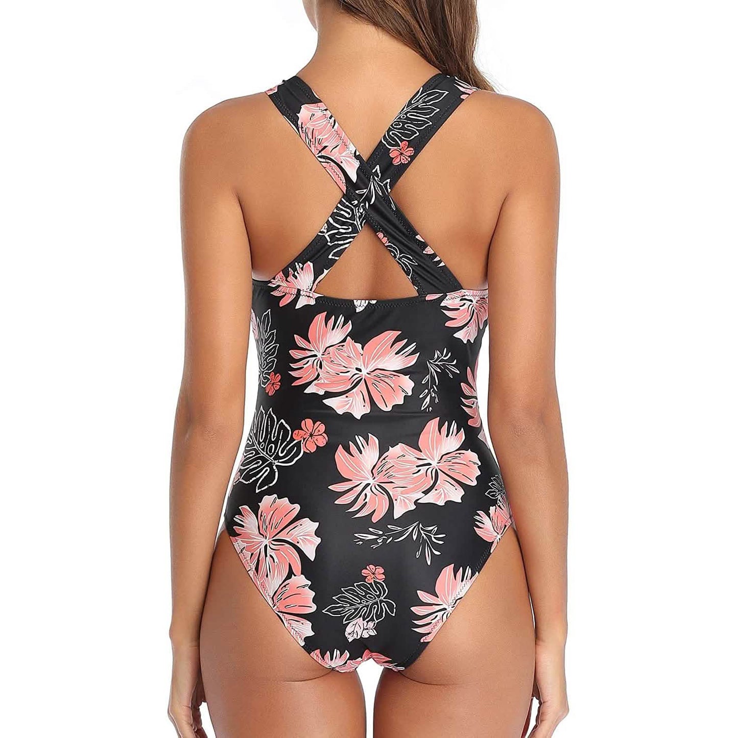 Damen One Piece Plunge V-Ausschnitt Monokini Sexy Hollow Out Badeanzug