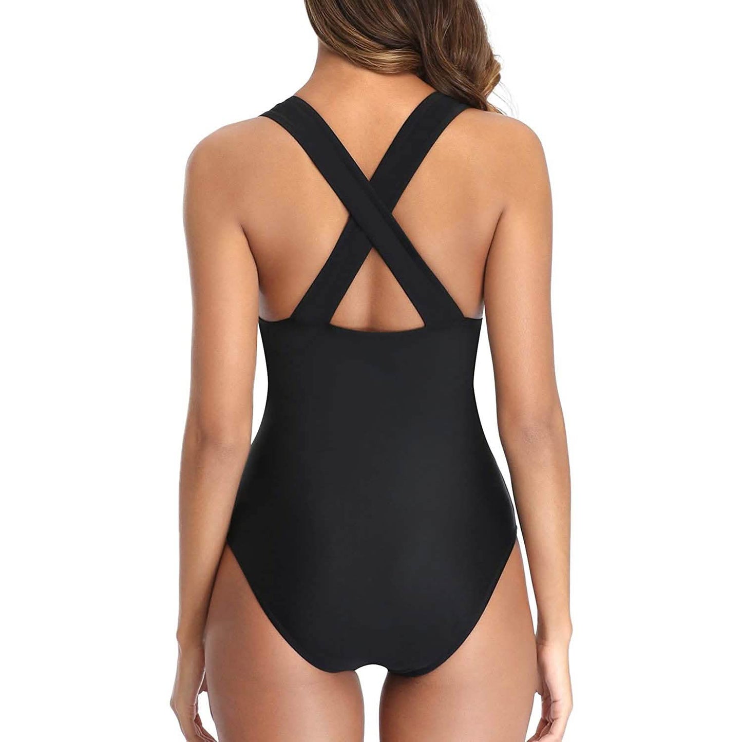 Damen One Piece Plunge V-Ausschnitt Monokini Sexy Hollow Out Badeanzug