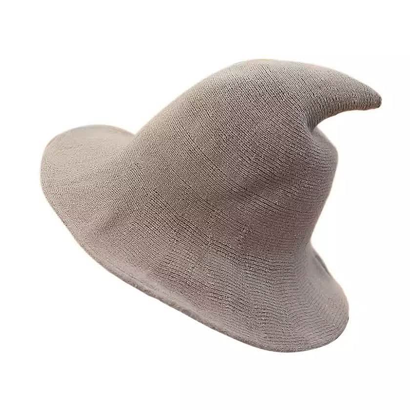 Damen Winter Warme Gestrickte Wollmütze Hexenhut