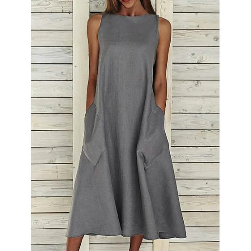 Damen A-Linien-Kleid