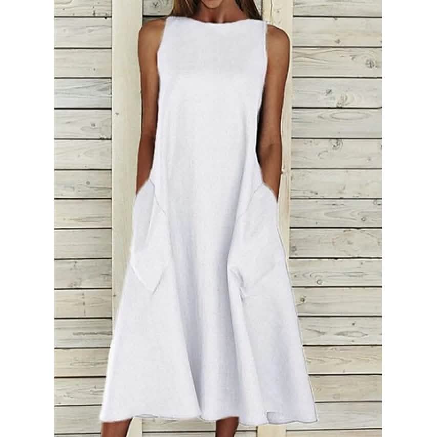 Damen A-Linien-Kleid