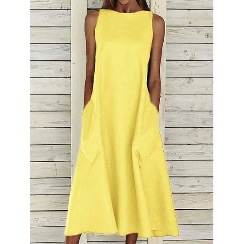 Damen A-Linien-Kleid