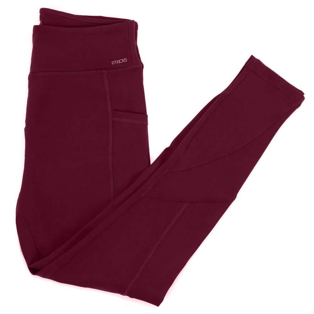 Damen Leggings mit hoher Taille, seitlichen Taschen und voller Länge, geeignet für den ganzen Tag