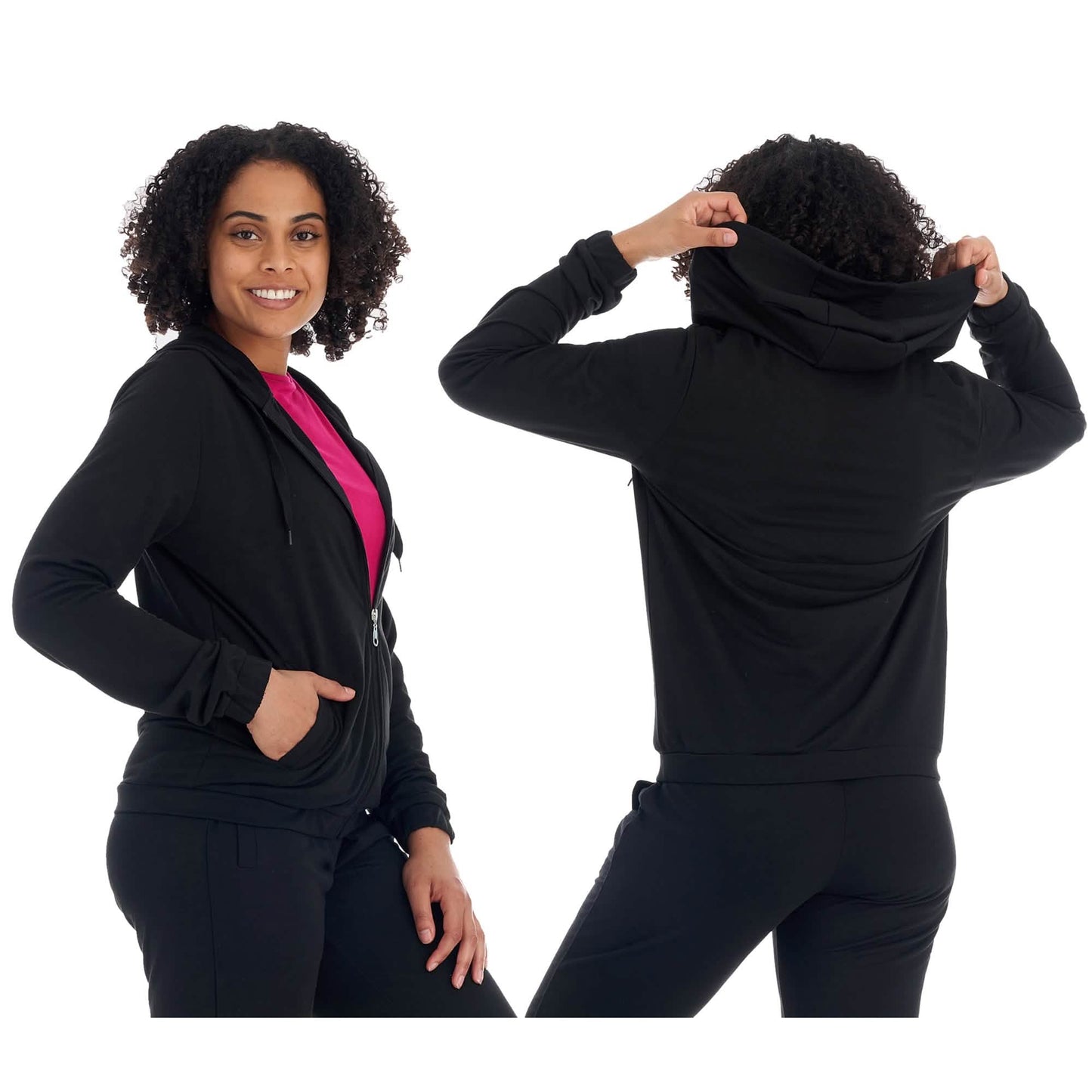 Damen Athleisure French Terry Fleece Kapuzenpullover