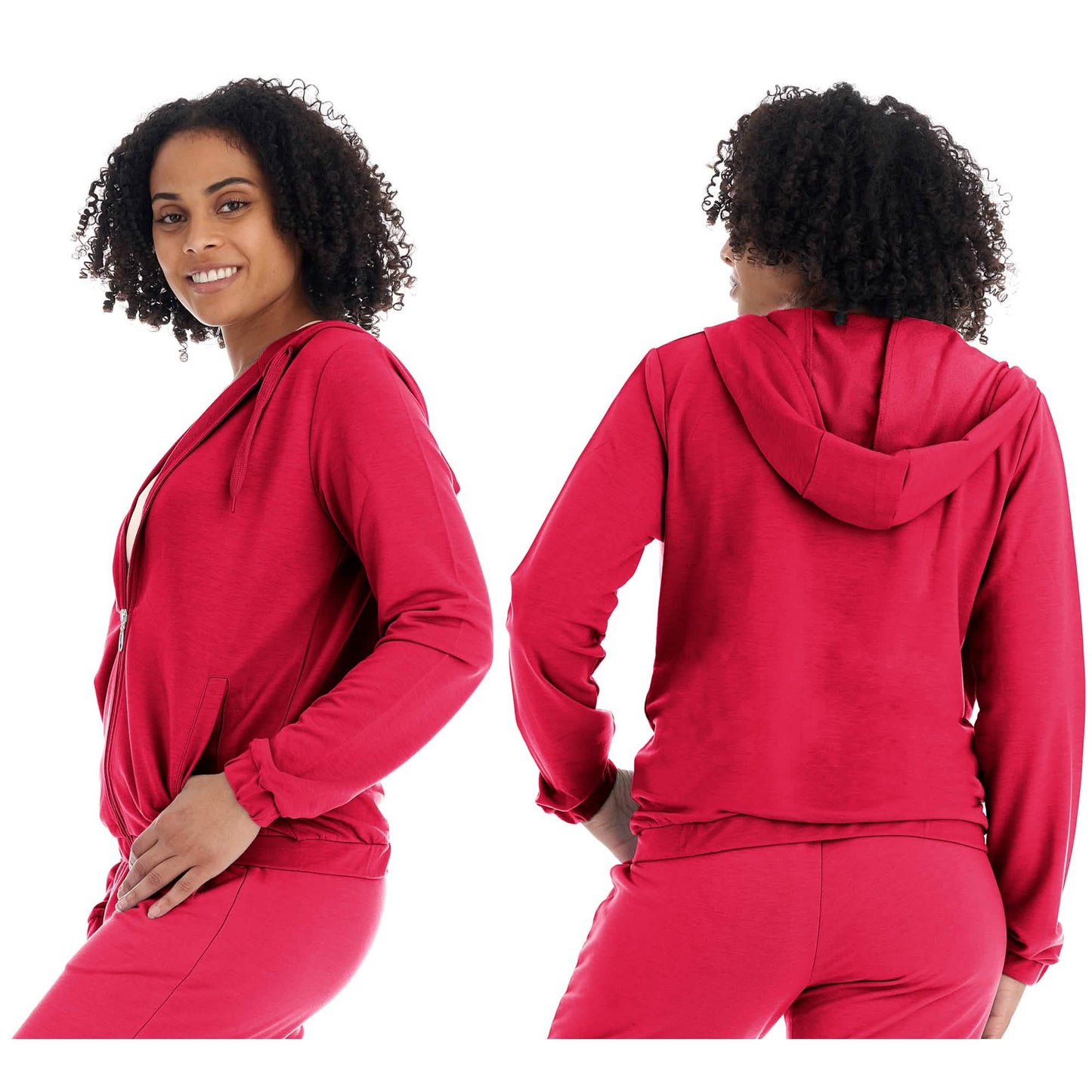 Damen Athleisure French Terry Fleece Kapuzenpullover