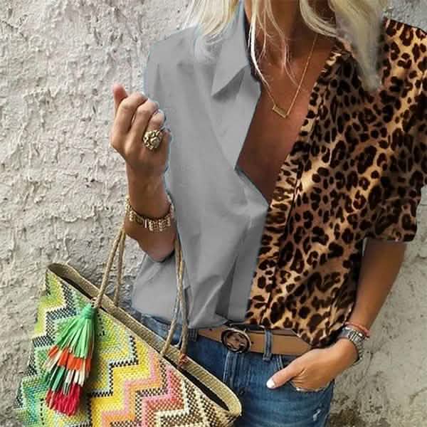 Damen Herbst Casual Tiefes V-Ausschnitt Oberteil