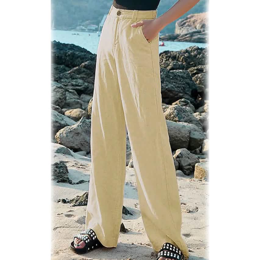 Gerade geschnittene Twillhose für Damen