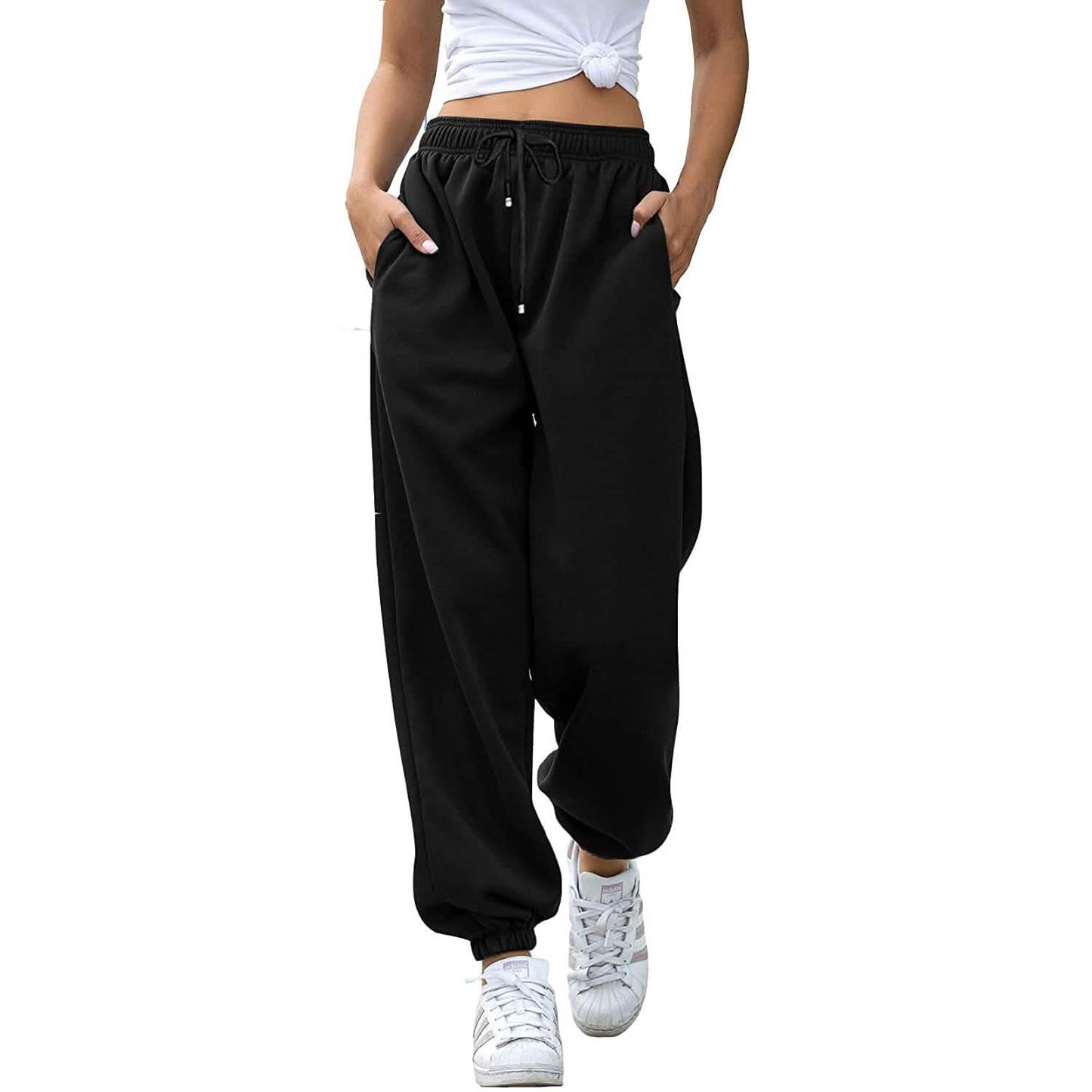 Damen-Sweathose mit Gürtel und Taschen