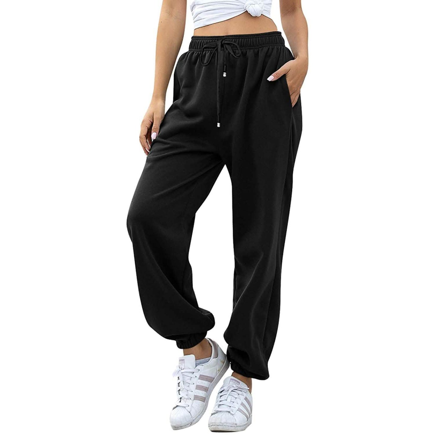 Damen-Sweathose mit Gürtel und Taschen